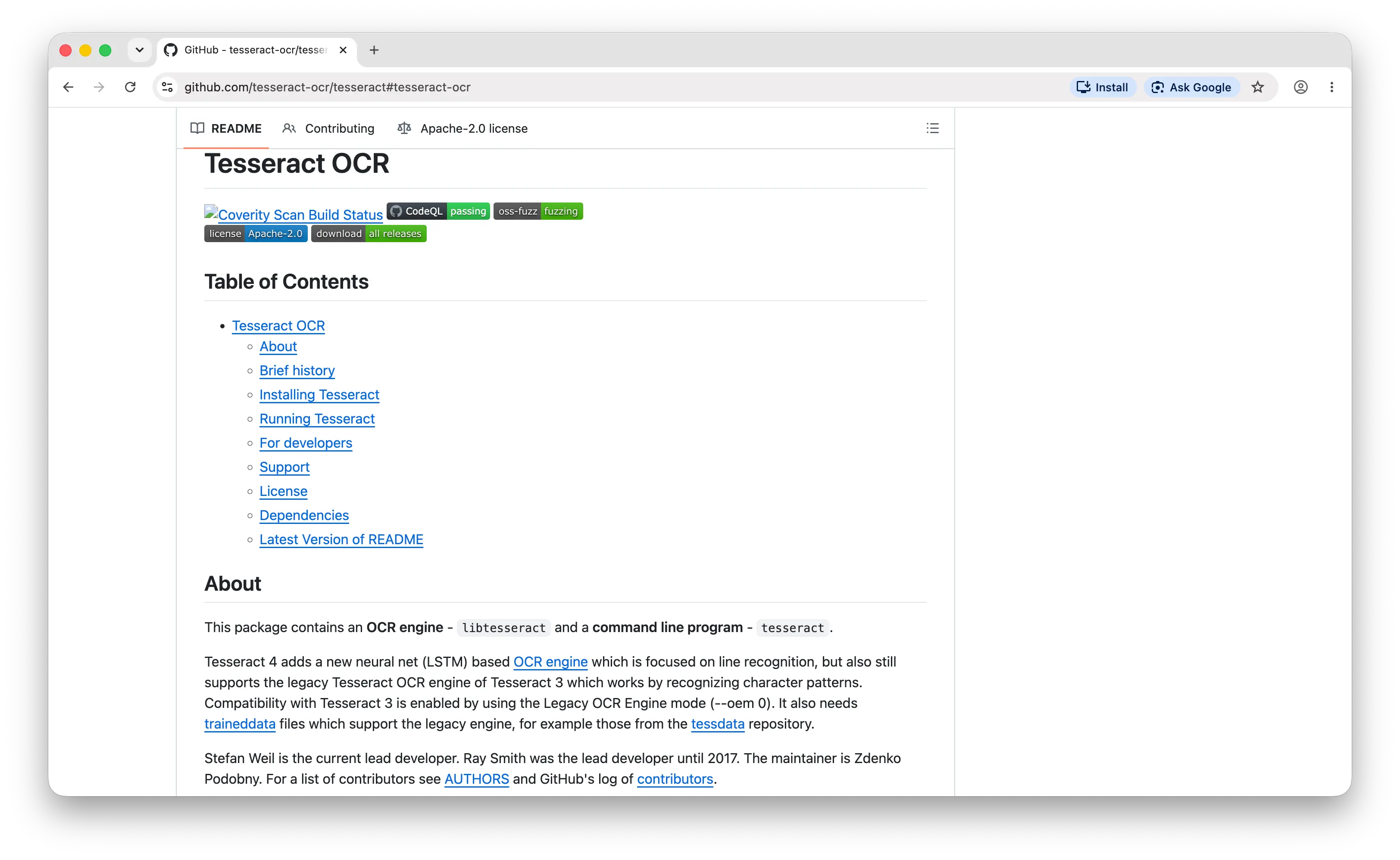 Tesseract OCR