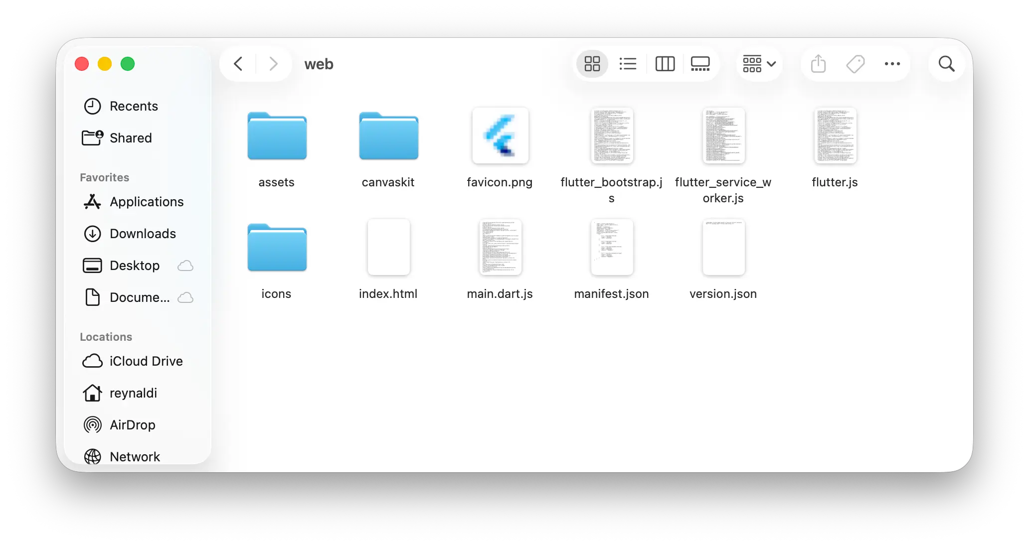 Flutter Web static output folder