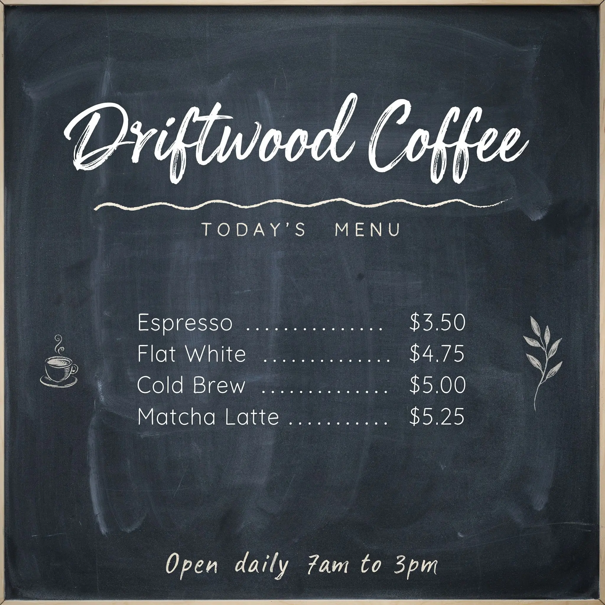 Ideogram 4.0 output: a graphic-design style chalkboard menu with typeset fonts