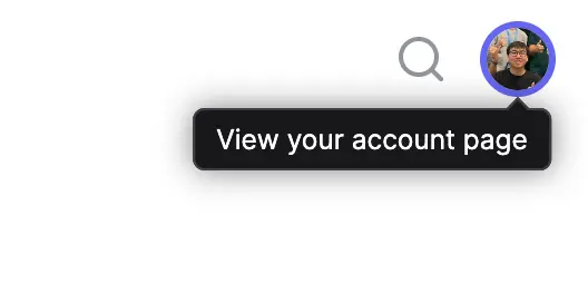Stability AI profile menu in the top right corner