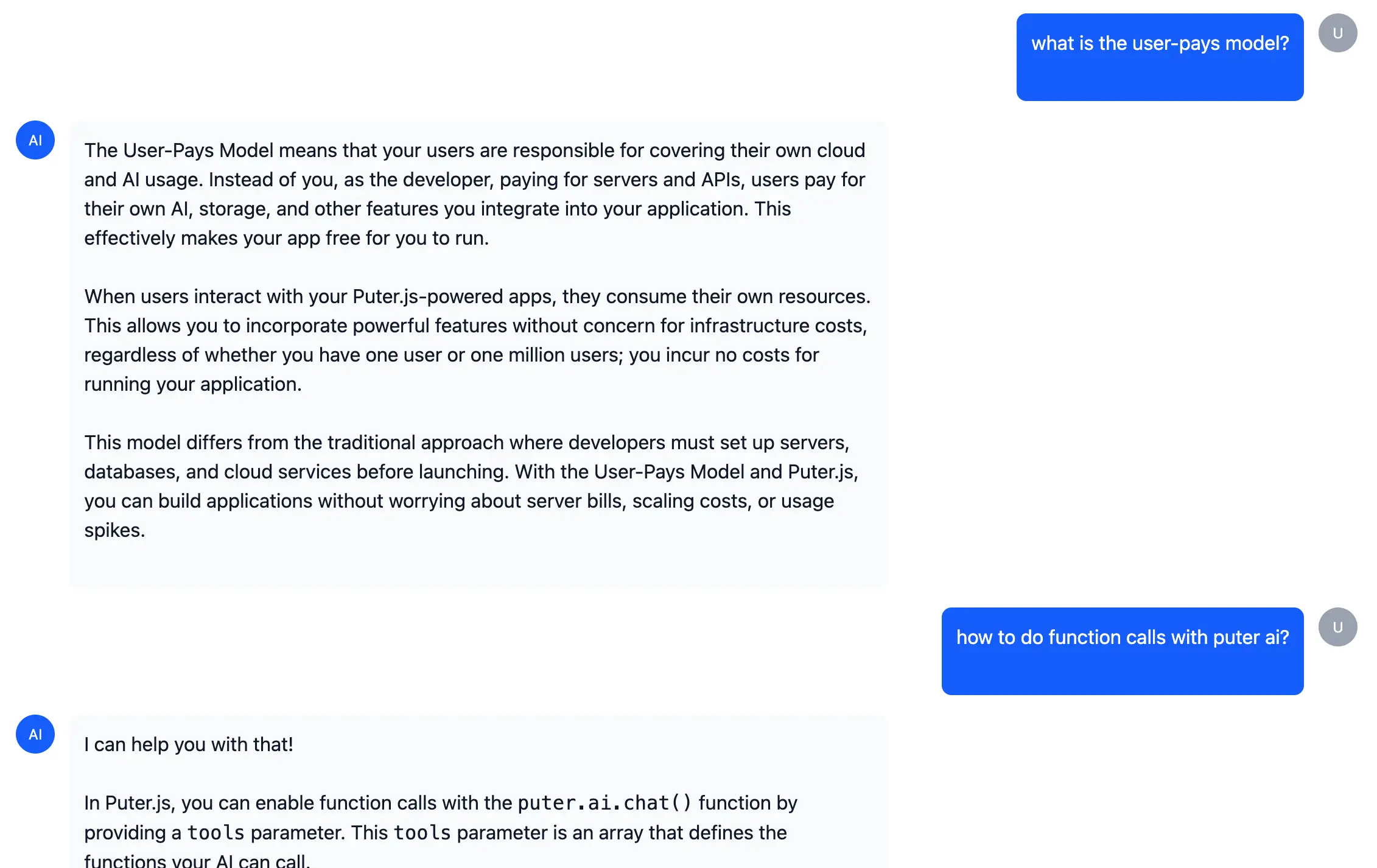 AI answering question with relevant information