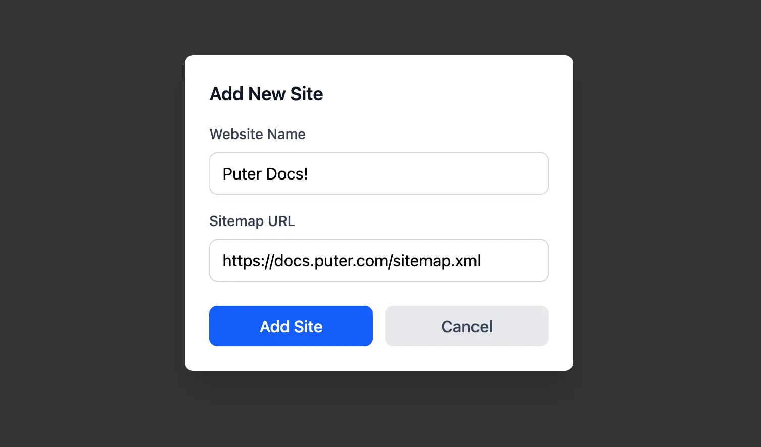Adding website to our Puter.js RAG application