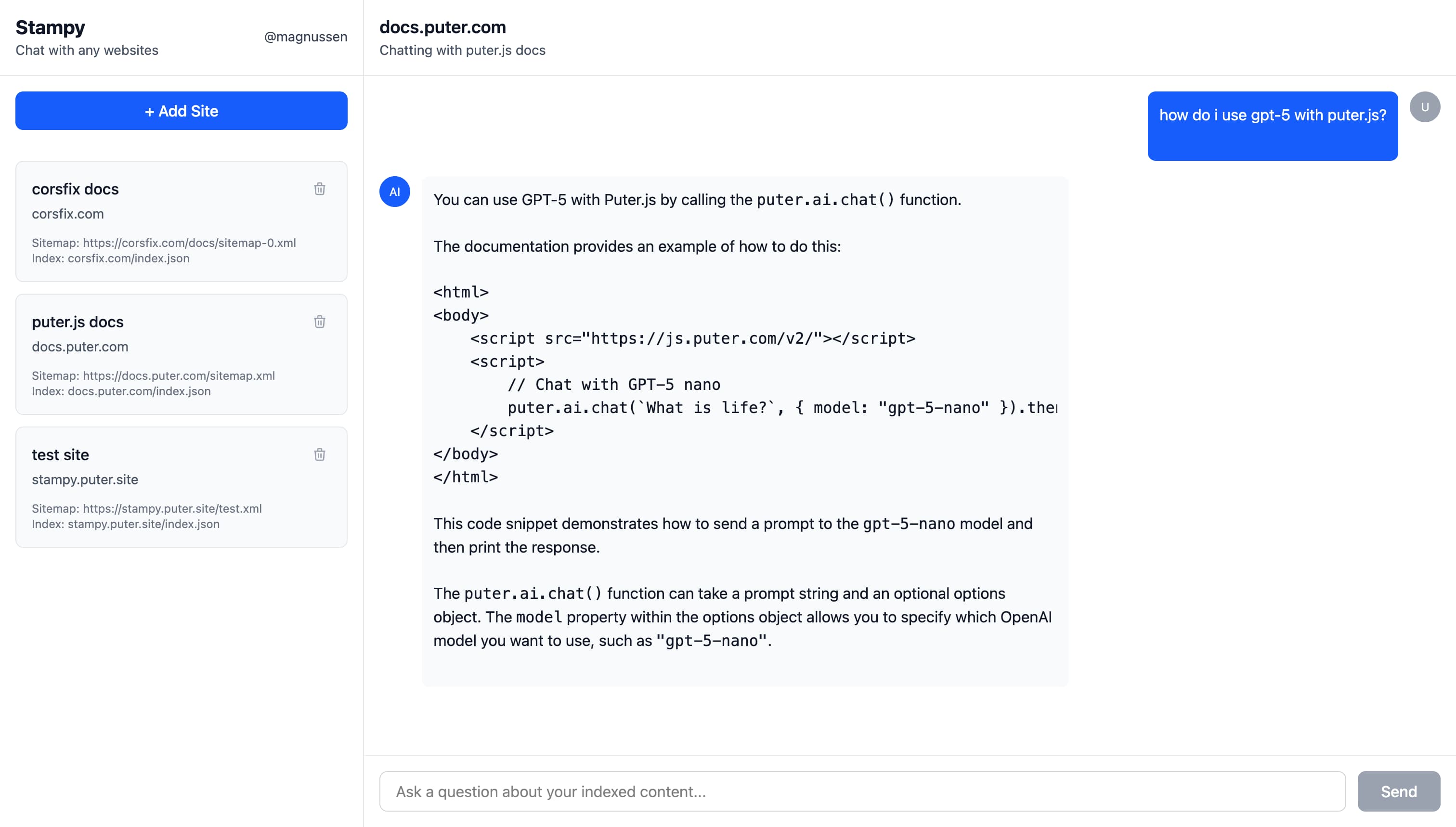 Building an AI-Powered RAG Application with Puter.js