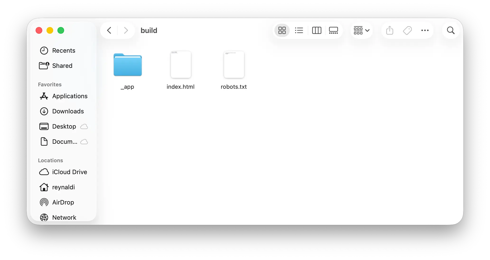SvelteKit static output folder
