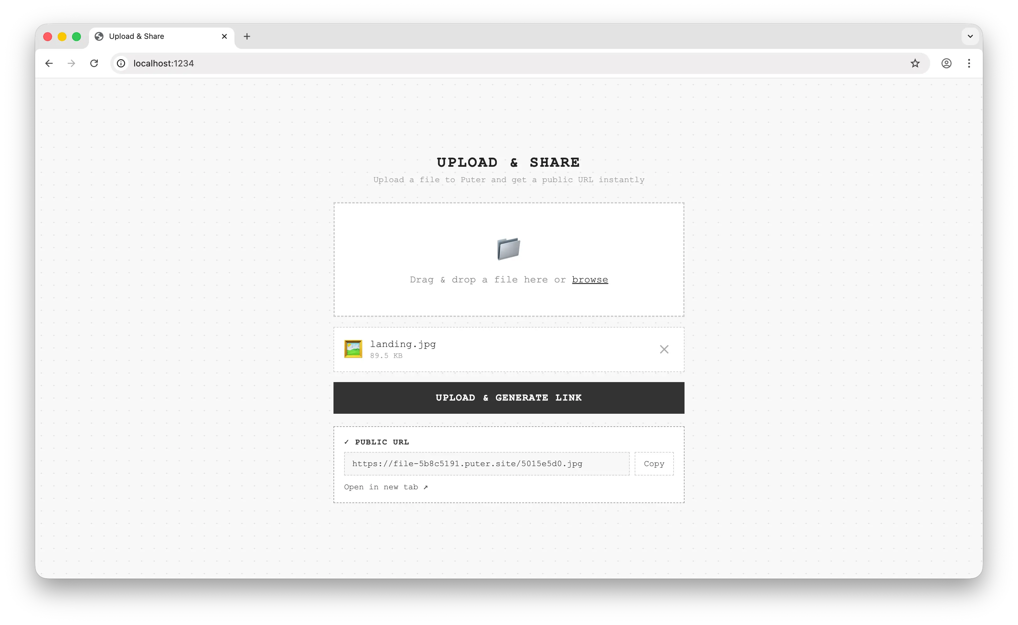 Building a File Sharing App with Puter.js